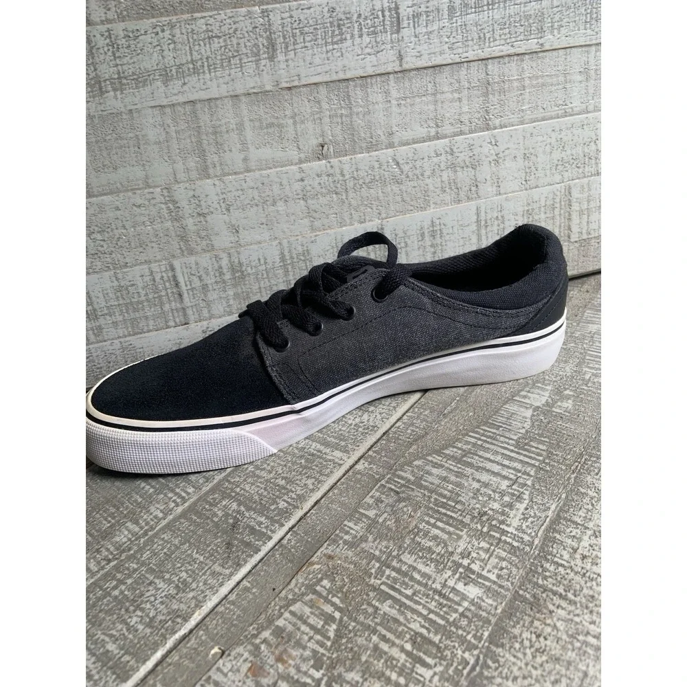 DC Shoes Trase TX Skate Shoe Black Gray ADYS300259 Men's Size‎ 8 Skateboarding